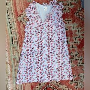 Club Monaco silk ruffle mini dress